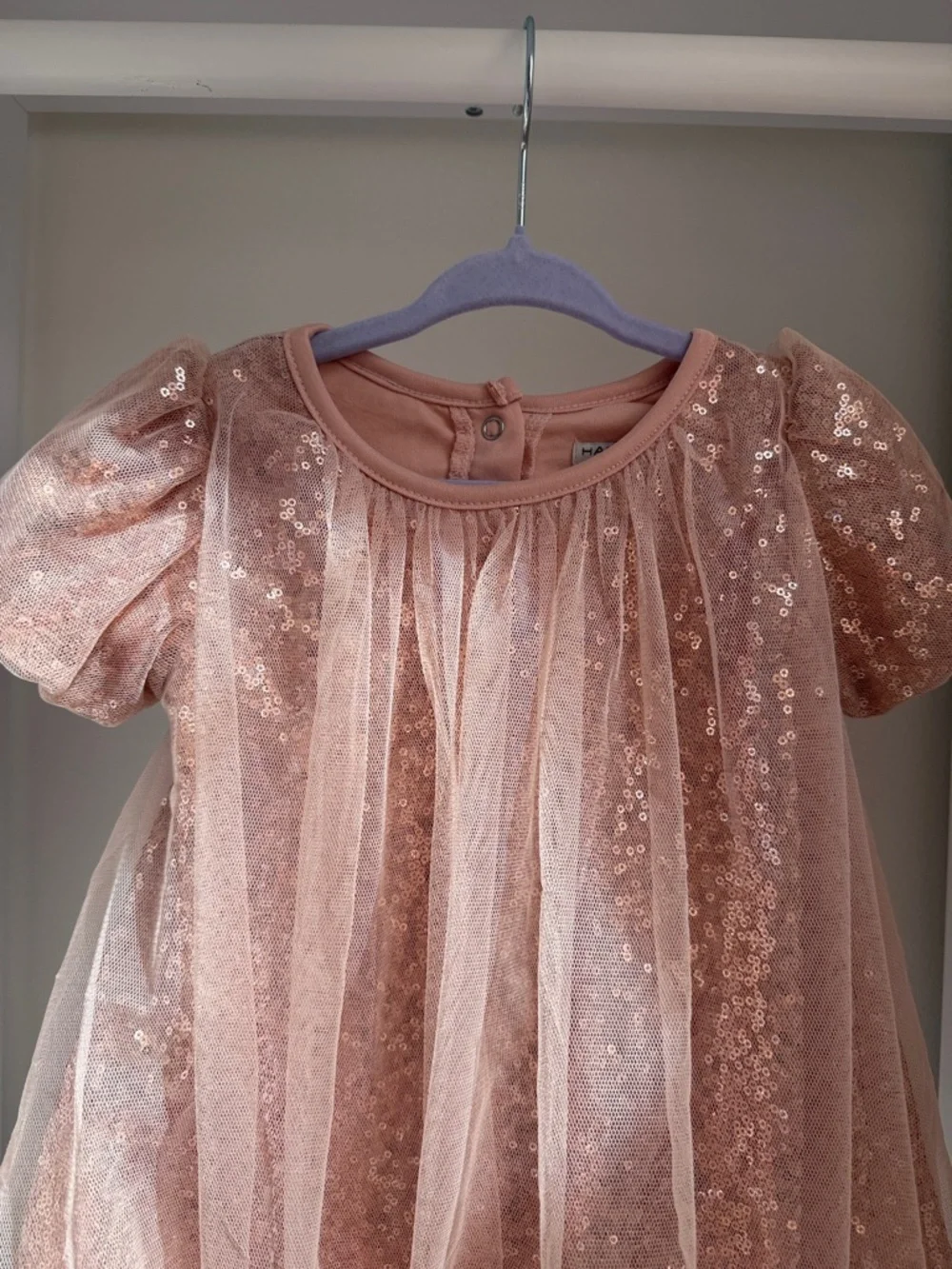 Sparkle Pink Sequin Tulle Kids Dress